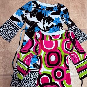 Sequin hearts, girls 3 quarter length dress set